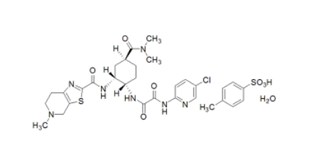 
Edoxaban tosylate monohydrate molecular structure